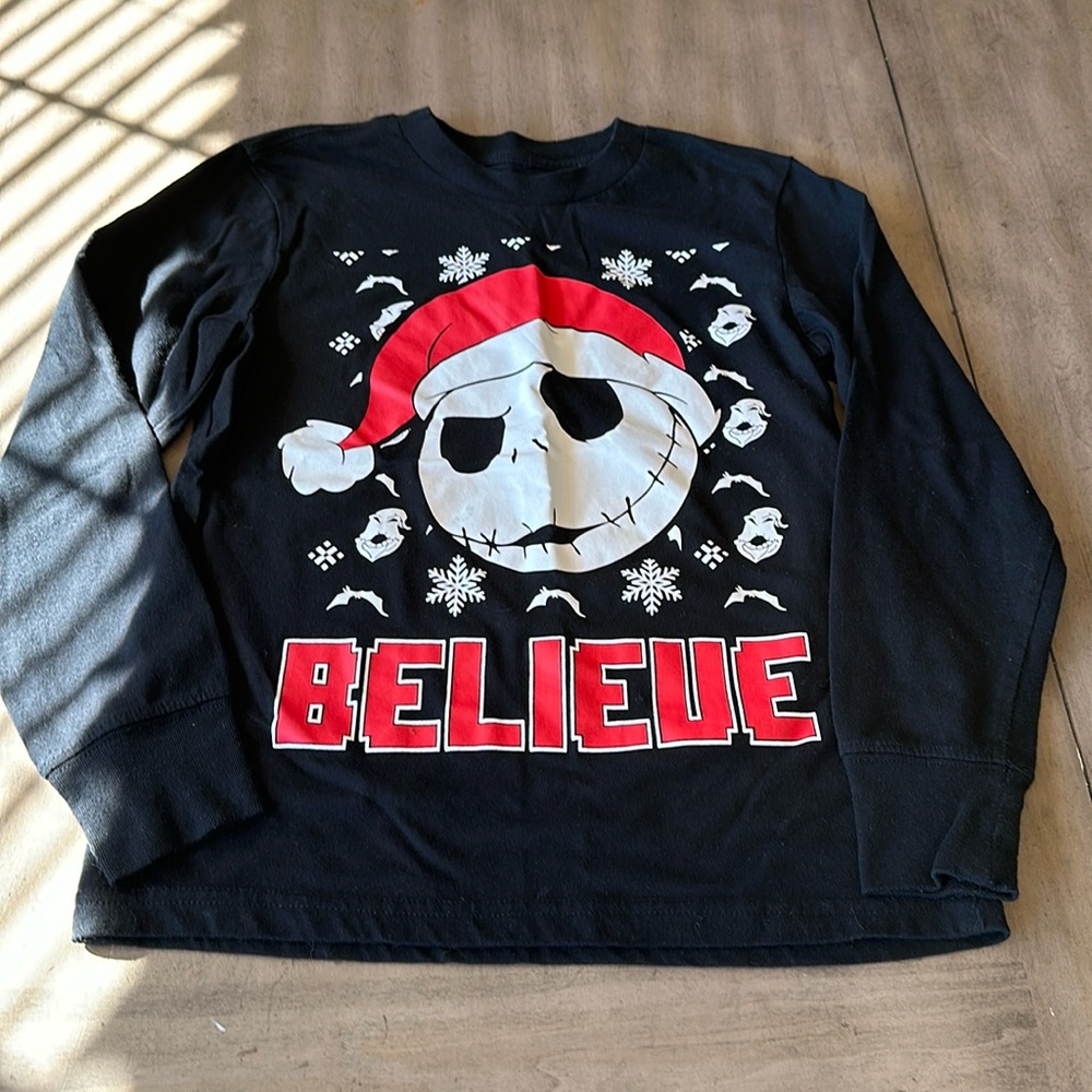 Disney’s Tim Burton’s Nightmare Before Christmas Black Long Sleeve Tee Shirt S